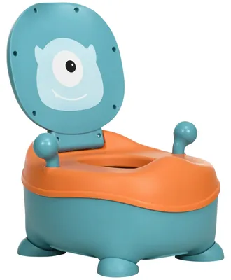 Image de Siège de toilettes portable pour bébé, design ergonomique, facile à nettoyer, bleu