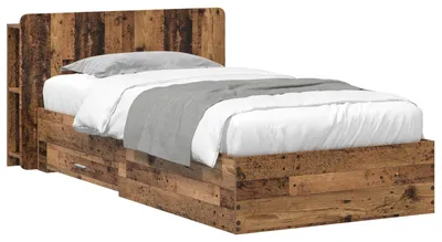 Produktbild von Bettgestell mit Stauraum Altholz 100 x 200 cm Holzwerkstoff