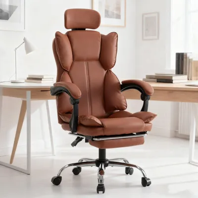 Image de Chaise de bureau - Fauteuil de bureau - Chaise pivotante - Chaise informatique - Chaise de bureau - Hauteur réglable