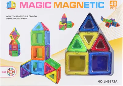 Zdjęcie produktu dla Magnetyczny zestaw konstrukcyjny 40 elementów