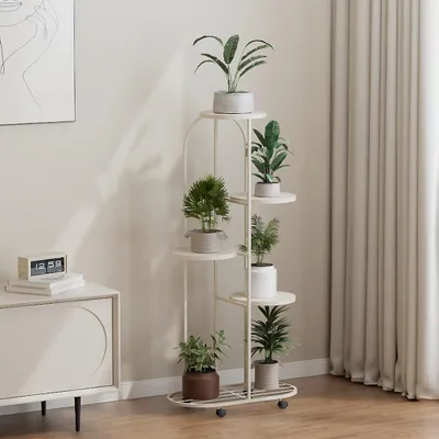 Zdjęcie produktu dla Pflanzenständer Blumenständer Metall Weiß