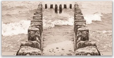 Produktbild von Glasbilder 120x60 Wandbild Druck auf Glas Meer Strand Architektur