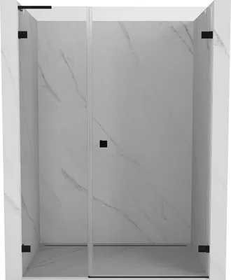 Produktbild von Mexen Lunar-B L Duschdrehtür rechts 145 cm, transparent, schwarz - 832SL-145-050-70-00-P