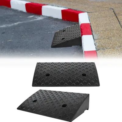 Zdjęcie produktu dla YUENFONG 2X rampy krawężnikowe gumowe, wysokość 11 cm, do samochodu, motocykla, wózka inwalidzkiego, kampera, szopy na narzędzia