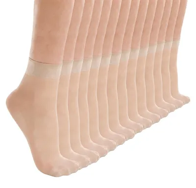 Produktbild von Damensocken Nylonsocken Sneakersocken - Transparent - Knöchelsocken - 14 Paar
