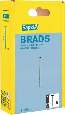 Obrázek produktu pro Rapid Tools 5000184 Rapid Nägel Typ 8, 30 mm, galvanisiert, Großpackung