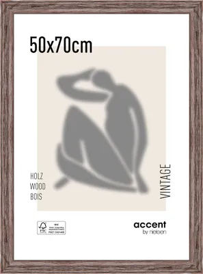 Produktbild von accent by nielsen Holz Bilderrahmen Vintage, 50x70 cm, Braun