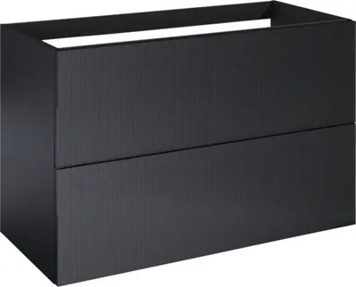 Produktbild von Jungborn Waschtischunterschrank NONUS BxHxT 1000 x 635 x 453 mm Frontfarbe schwarz matt