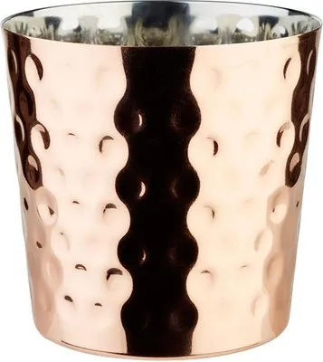 Produktbild von APS 40618 Schale TASCA, Edelstahl, Ø 8,5 cm, Höhe 8,5, Kupfer-Look, gehämmerte Oberfläche