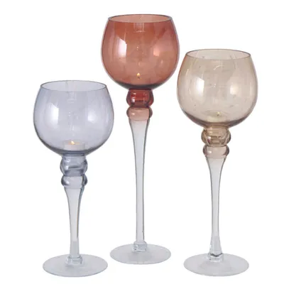 Produktbild von Boltze MANOU Windlicht Dekoration, 40 cm, aus orange lackiertem Glas