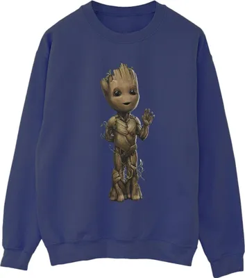 Produktbild von Marvel - "I Am Groot" Sweatshirt für Damen BI26324 (S) (Marineblau)
