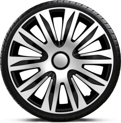 Produktbild von Radkappen Radzierblenden SATZ (4Stück) 15 Zoll NARDO SILVER BLACK Z461065