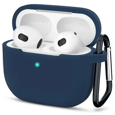Zdjęcie produktu dla Techsuit Silikonowe etui na AirPods 3 – ultracienkie, gładkie – granatowe