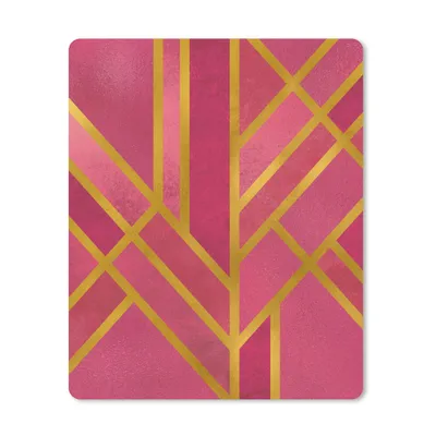 Produktbild von MuchoWow® Mauspad Mousepad Gold - Luxus - Geometrisch 19x23 cm - Mousepads - Maus Mat - Pad - Mausunterlage - Mauspads - Spielen