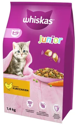 Produktbild von Whiskas Junior mit Huhn – Futter für Kätzchen – 1,4 kg