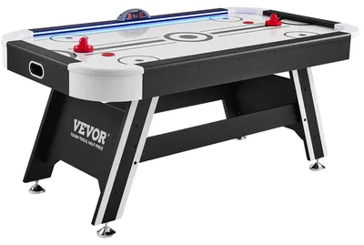 Zdjęcie produktu dla Zasilany powietrzem stół do hokeja na trawie VEVOR dla dzieci i dorosłych, sportowa gra w hokeja LED z 2 ślizgaczami krążków i elektroniką