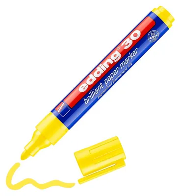 Produktbild von Edding 30 Brillant-Papiermarker, wasserfest, Rundspitze 1,5–3mm, Papiermarker