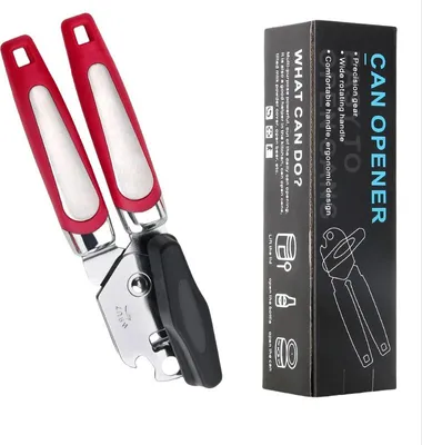 Immagine prodotto di INF Apribottiglie in acciaio inox rinforzato 3 in 1 per cucina e bar Rosso