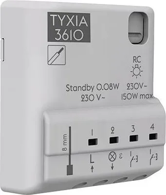 Image de Tyxia 3610 Récepteur Micromodule Filaire éclairage 1 Voie On/off - Sans Neutre - Delta Dore