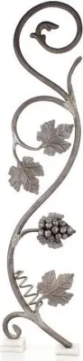 Produktbild von LogistSystem - Schmiedeeisen Ornament Eisen geschmiedet 800x165mm - z.B. als Element für Fenstergitter - Geländer - Zaun - Tor - Rosetten - Gitter 13.202