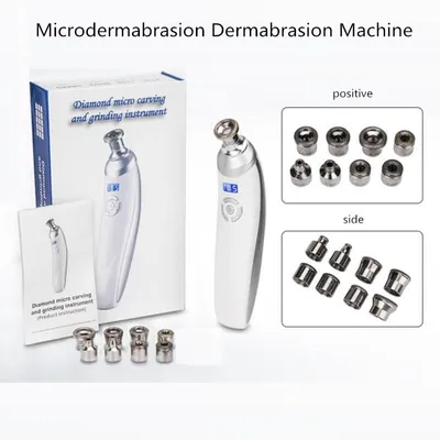 Produktbild von Handheld-Diamant-Mikrodermabrasionsgerät zur Entfernung von Mitessern Gesichtspflege-Schönheitsgerät Tipps zur Diamant-Dermabrasion