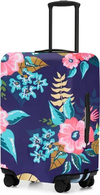 Image de Housse de protection pour valise, taille XL (67-75 cm), lavable, bleue, idéale pour les voyages