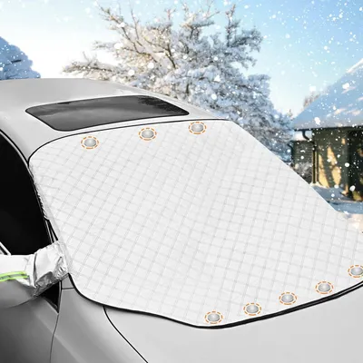 Produktbild von Winter Auto Windschutzscheibenabdeckung, Windschutzscheibenabdeckung Sonnenschutz, Eisschutz, Plane Abdeckung, Frostschutzfolie für die meisten Autos und SUVs