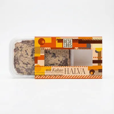 Produktbild von Zuckerfreie Tahin- Halva mit Kakao und Dattel-Extrakt