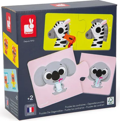 Obrázok produktu pre Janod puzzle hra - kartónové protiklady vzdelávacia hračka