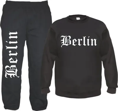 Produktbild von Berlin Jogginghose und Sweat im Set - Jogginganzug S Schwarz