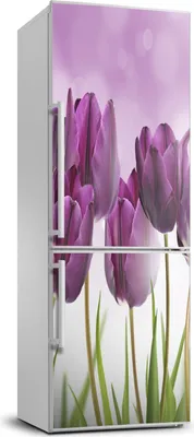 Immagine prodotto di Decorazione per frigorifero Tulup - 70x190 cm - Adesivo per frigorifero - Tulipani viola