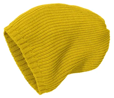 Image de Bonnet en tricot Disana, couleur curry, taille 2