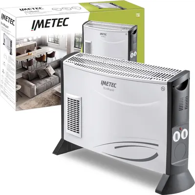 Produktbild von Imetec Eco Rapid, Elektrischer Konvektor-Raumheizer, 1,5 m, Drinnen, Flur, Grau, Weiß, Drehregler