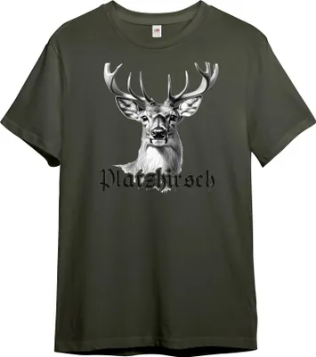 Produktbild von PAULGOS Herren T-Shirt "Platzhirsch", Hirschkopf