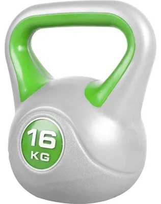 Obrázok produktu pre Gorilla Sports Kettlebell činka, vinylová, sv. zelená, 16 kg