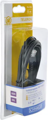 Produktbild von Schwaiger DSL-Kabel RJ12 6P2C -> TAE-F 6P4C 6m schwarz
