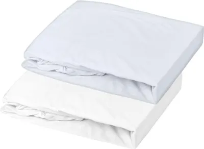 Zdjęcie produktu dla Prześcieradło z Jersey do Łóżeczka Dziecięcego P'TIT DODO, 70 x 140 cm, Biały, Jasnoniebieski, Oeko-Tex