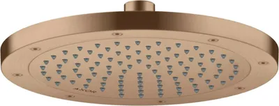 Produktbild von Kopfbrause AXOR 245, 1 jet, EcoSmart brushed red gold