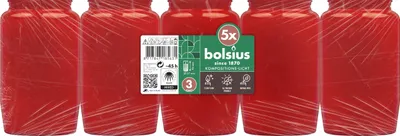 Produktbild von Bolsius Grablicht - Kompositionslicht - Rot - 5 Stk. - Länge Brenndauer 45 Stund