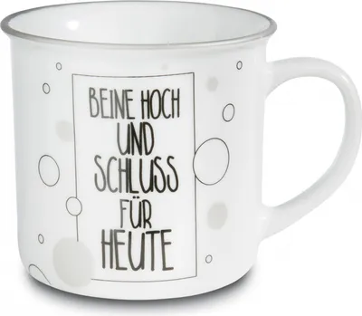 Produktbild von NICI Tasse Beine hoch und Schluss für heute, Kaffeetasse, Becher, Porzellan, Bunt, 45033