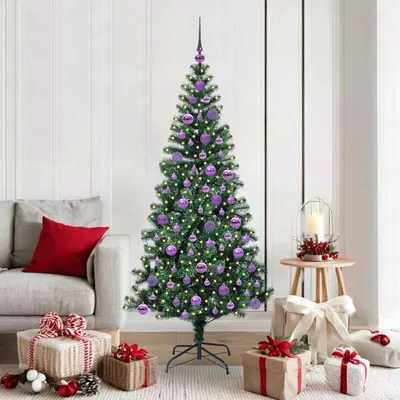 Immagine prodotto di Maison Exclusive - Albero di Natale artificiale preilluminato verde 180 cm