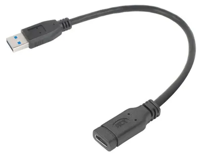 Zdjęcie produktu dla ACT AC7460, 0,2 m, USB A, USB C, USB 3.2 Gen 1 (3.1 Gen 1), 5 Gbit/s, Czarny