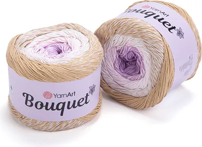 Produktbild von YarnArt Bouquet 708 Ombre Wolle, 100% Baumwolle, 500m/250g, ideal für Sommerkleidung & Kinderartikel