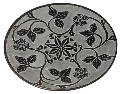 Produktbild von Räucherstäbchenhalter "Blume" Black Stone graviert 10cm
