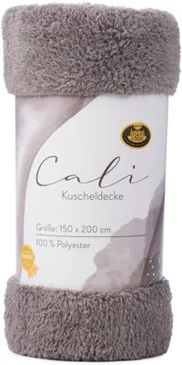 Produktbild von GÖZZE Cali Kuscheldecke flauschige wärmende Mikrofaser-Kuscheldecke Anthrazit 150 x 200 cm