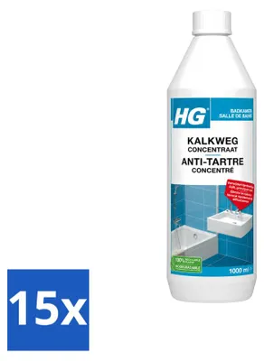 Produktbild von 15 x HG Kalkweg Konzentrat - Entfernt hartnäckigen Kalk - 1 l - Vorteilspackung - 15 Stücke