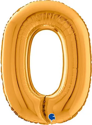 Produktbild von Riesenbuchstabe Folienballon 26"/66cm | Gold #O