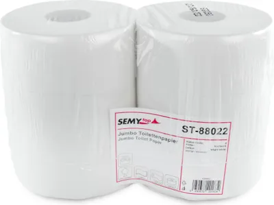 Produktbild von SemyTop Jumbo Toilettenpapier, 2-lagig, 6 Rollen