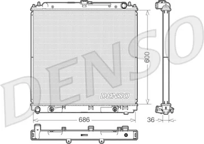 Produktbild von DENSO DRM46032 Kühler Wasserkühler Motorkühler für NISSAN Pathfinder III (R51)