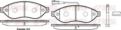Produktbild von REMSA Bremsbeläge Satz Vorne Bremsklötze für FIAT Ducato Kastenwagen (250, 290) 1237.01